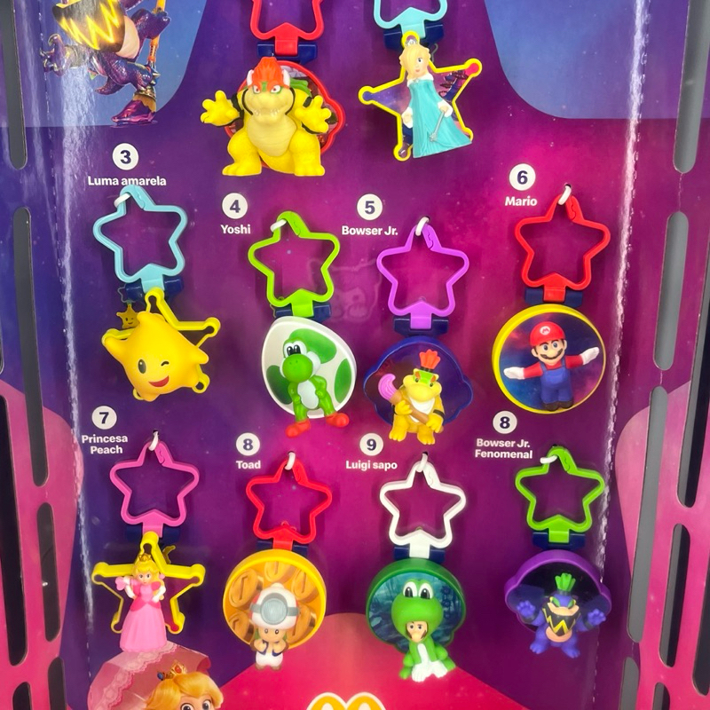 Super Mario Galaxy Boneco Chaveiro Luigi Yoshi Toad Peach Bowser Princesa Rosalina Nintendo Filme 2026 McDonalds em Oferta na Shopee