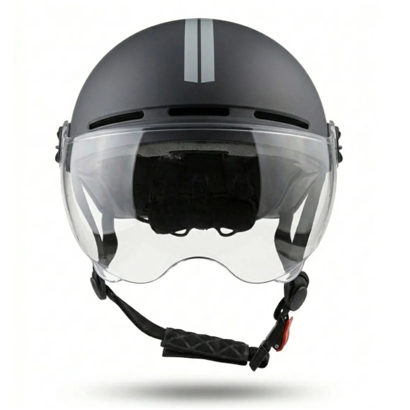 Capacete Coquinho Moto Elétrica E-bike Rava Com Viseira Tamanho 58-62 ...