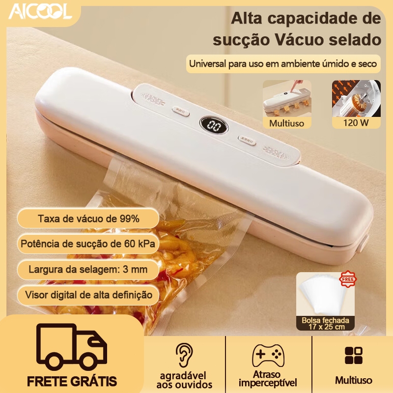 AICOOL Máquina portátil de embalagem e selagem a vácuo, adequada para ...