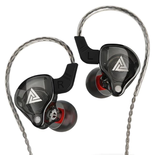 QKZ AK6 - Fones de Ouvido Retorno de Palco com microfone In Ear Fio duplo P3 3.5mm Cancelamento de ruidos