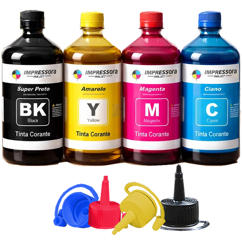 Tinta 1 Litro Para Impressoras Epson L3110 L3150 L4150 L5190 - 1 Litro ...