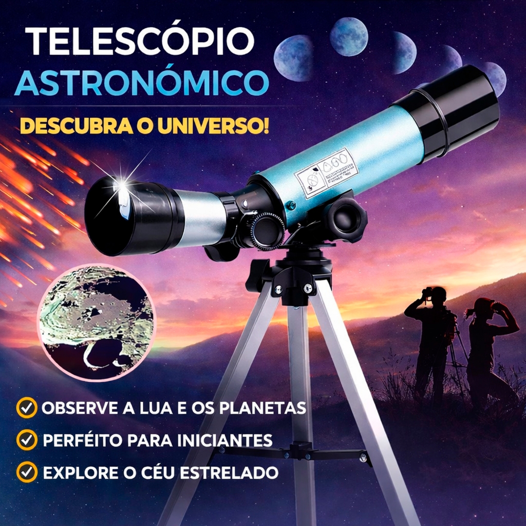 Luneta Lunar 36050 Telescópio Refrator Astronômico Profissional ...