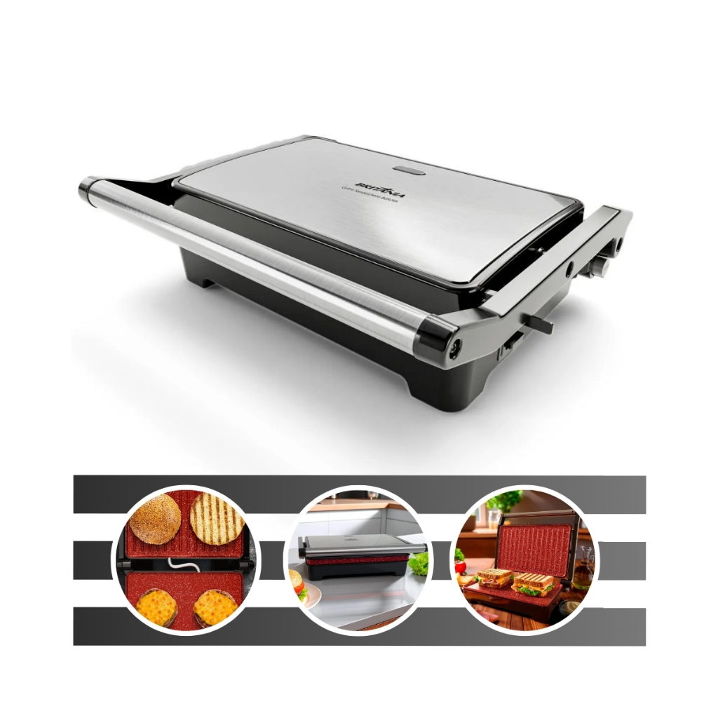 Grill e Sanduicheira 2 em 1 BGR28A 1200w Acabamento em Inox 