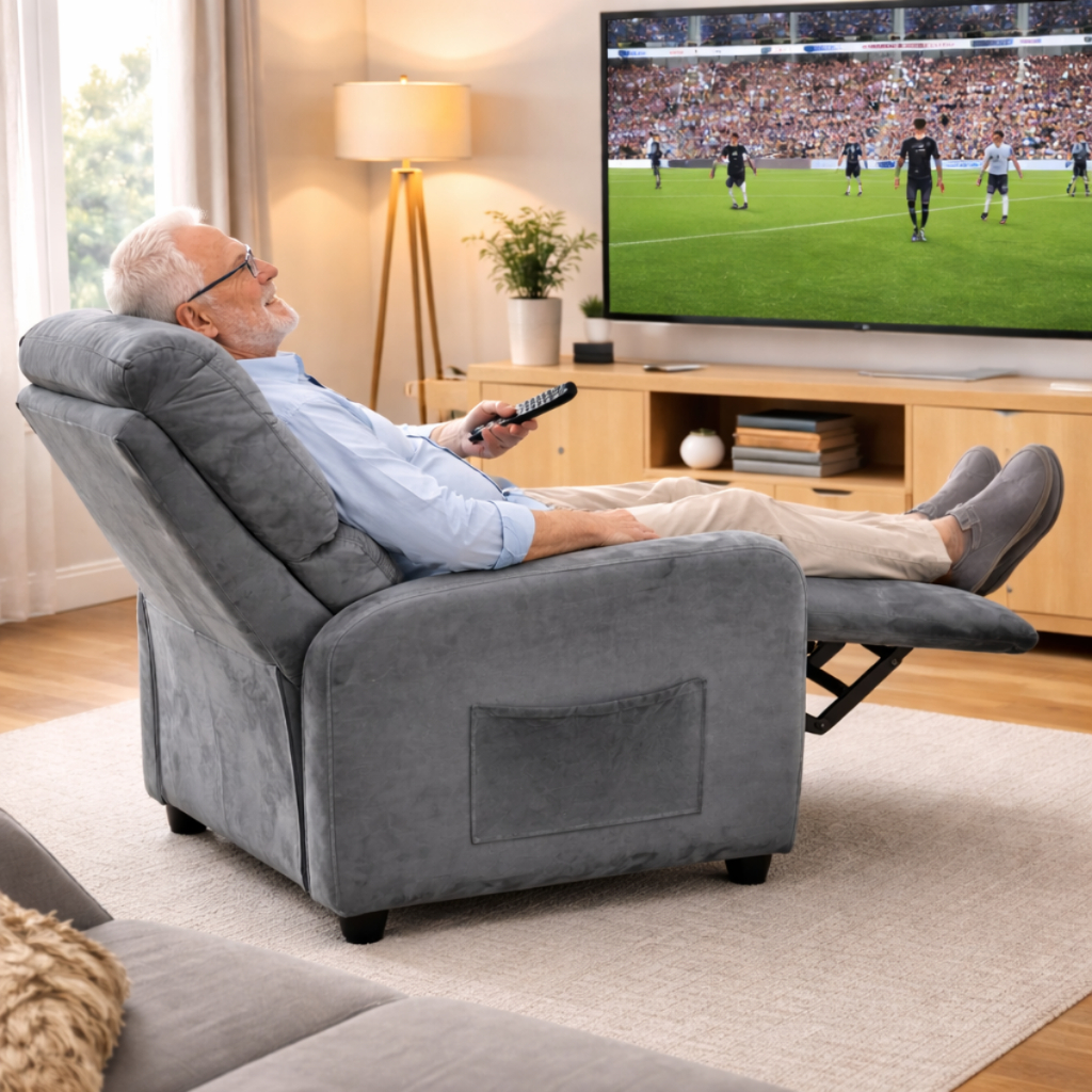 Poltrona do Papai Reclinável Confortável 2 Posições Veludo Macio Descanso Total - Oferta!!