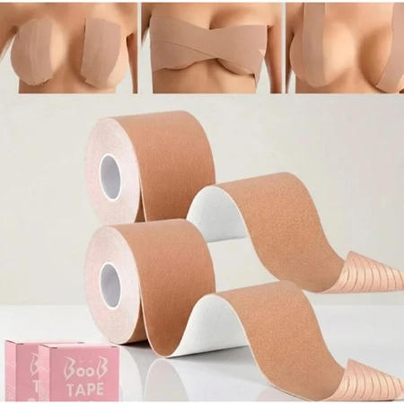Kit 1 a 5 Sutiã Adesivo em Rolo Levanta Seios Fita Invisível Modeladora