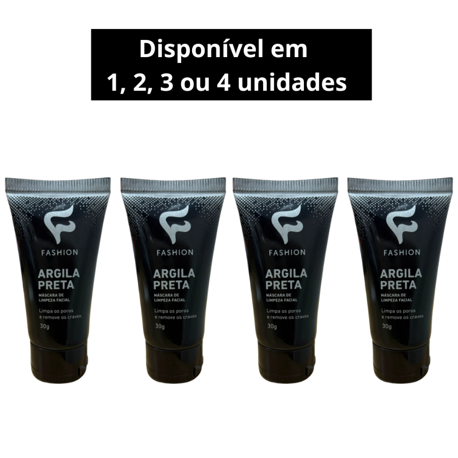 Argila Preta Máscara De Limpeza Facial Removedora De Cravos 30g Fashion Cosméticos