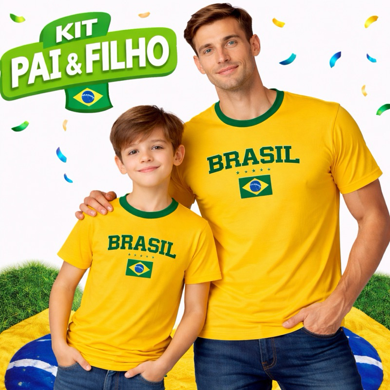 PAI E FILHA(O) PRONTOS PRA COPA