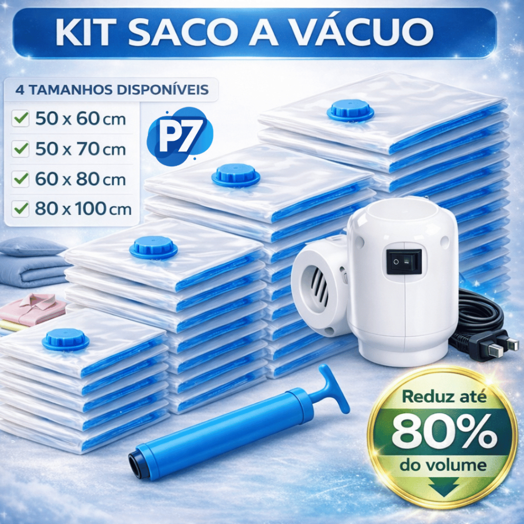 Saco a Vacuo para Roupas Viagem Organizador Edredom Varias Medidas ...