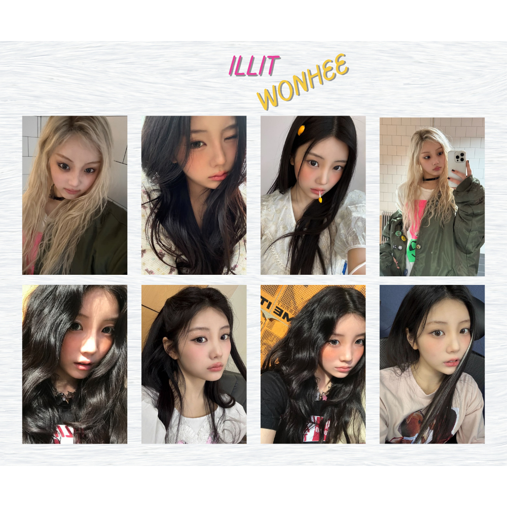 KPOP - Illit - Kit fanmade photocards com verso personalizado