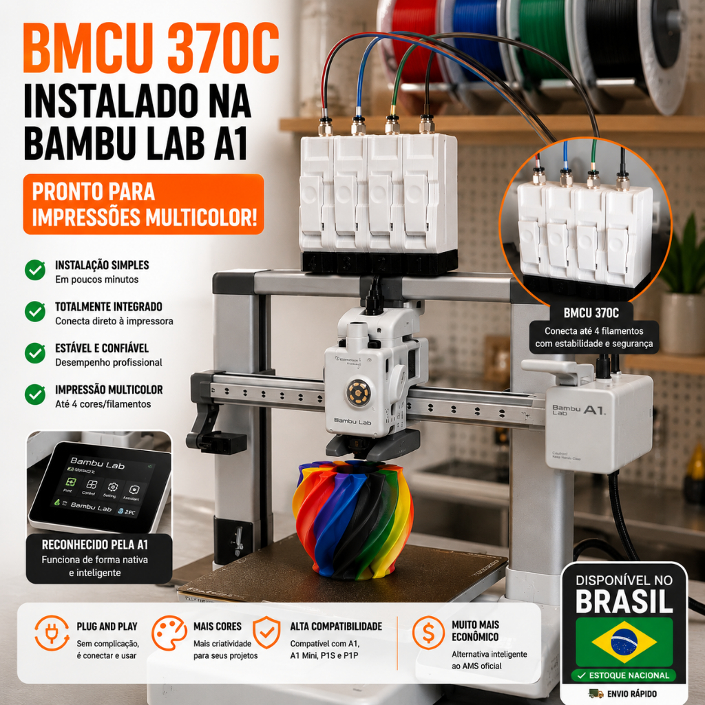 BMCU 370C Para Bambu Lab A1 A1 Mini P1S P1P Impressão 3D