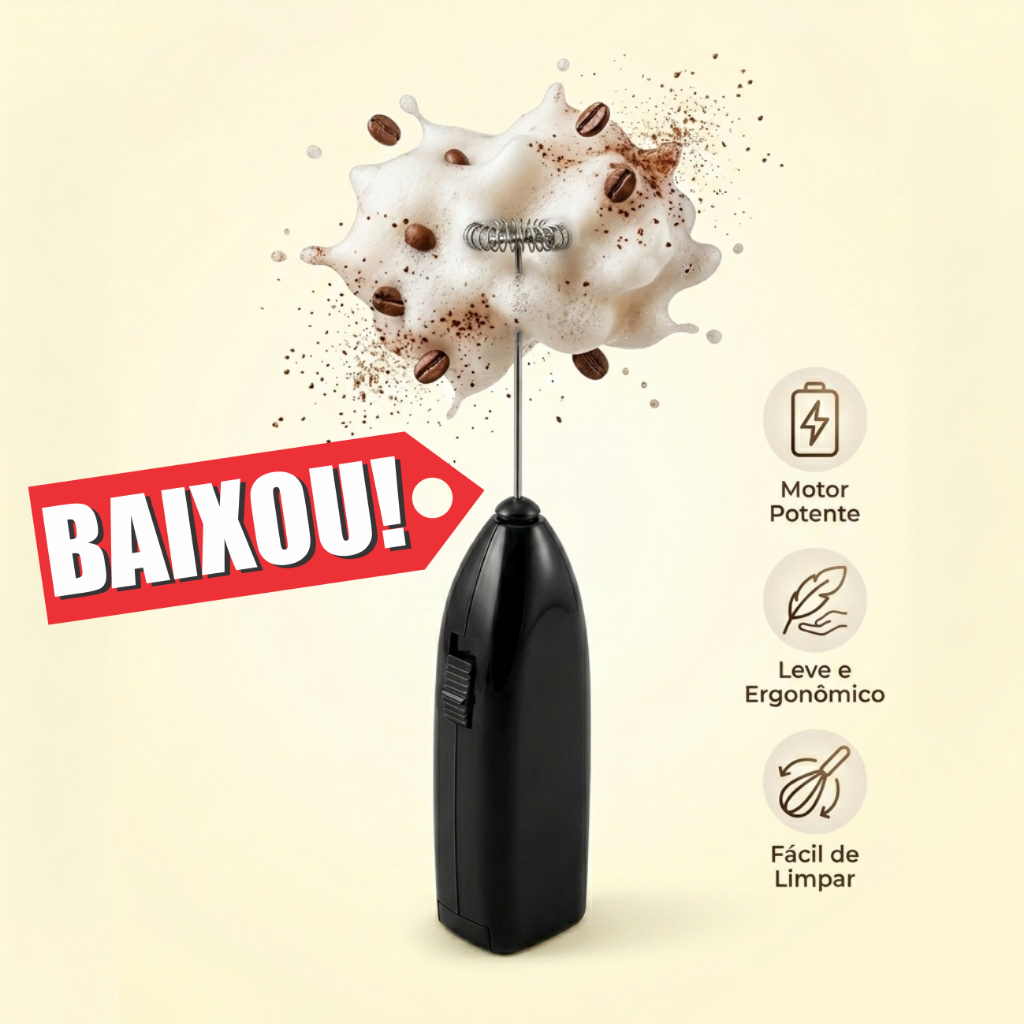Mini Mixer para Bebidas em Haste de Inox e Plástico | Facili