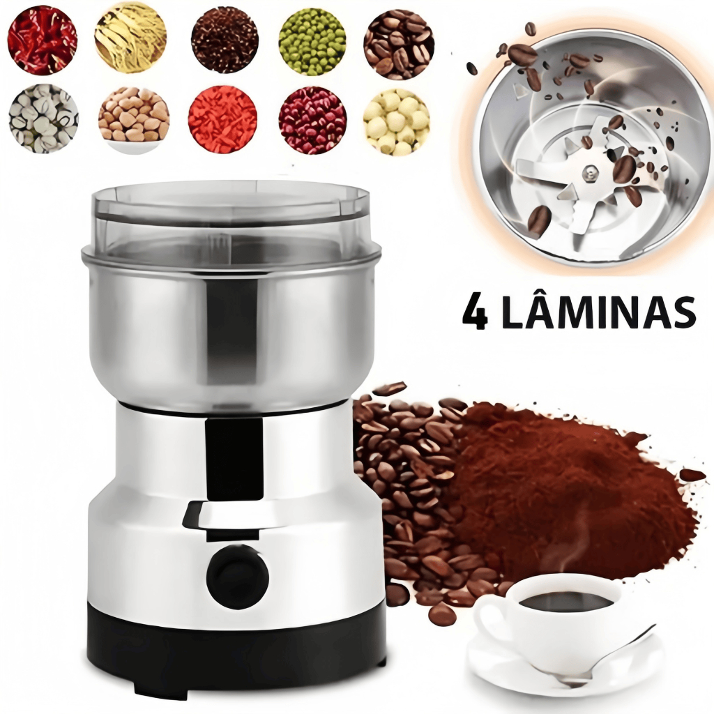 Moedor Multifuncional de Café e Especiarias 110V com Design 