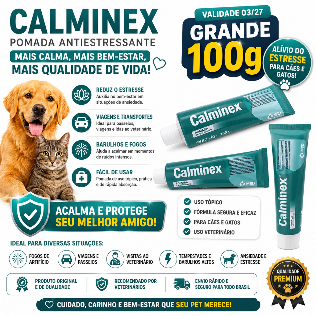 Calminex 100 Gramas pomada antiestressante | Shopee Brasil