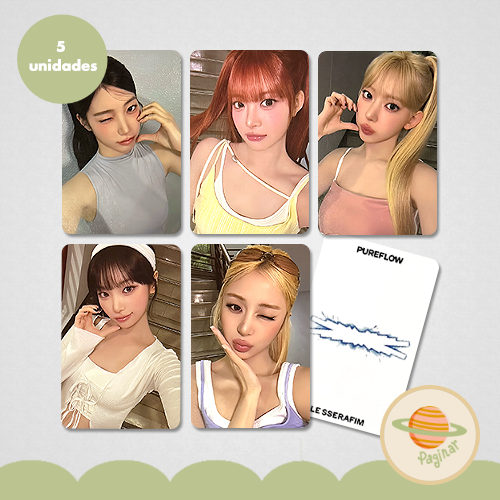 LE SSERAFIM PUREFLOW Lucky Draw set photocards fanmade - kpop