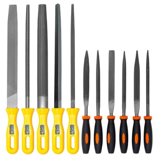 Jogo de Lima Agulha 14cm 6 Peças Redonda Chata Triangular Profissional