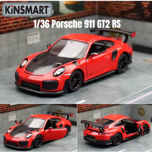 Miniatura carro Porsche 911 Gt2 / Rs / Gt3 em Metal - abre as