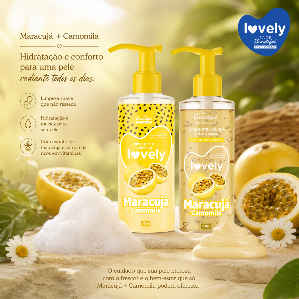 Beautiful Skin セット Kit Hidratante Corporal + Sabonete Facial Vegano Frutas Face