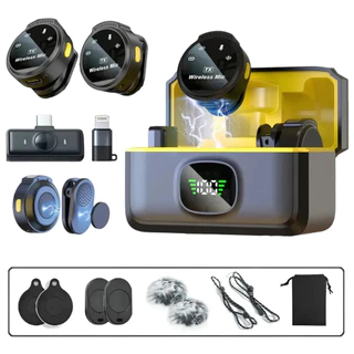 Microfone p/ iPhone Android 200m 48h Ideal para Entrevistas