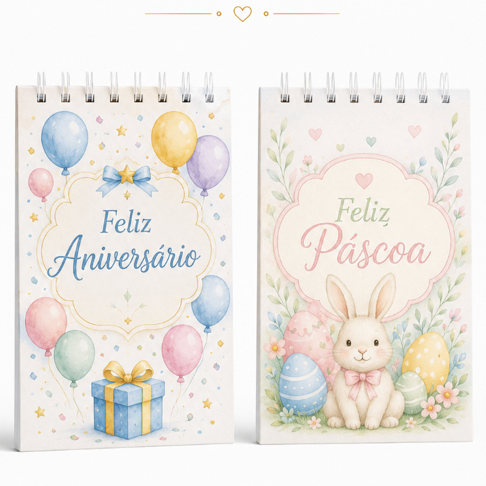 Kits com 10 a 65 Bloquinhos Personalizados A6 50 Folhas | Lembrancinhas, Eventos ou Datas Especiais
