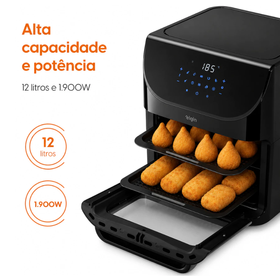 Fritadeira Air Fryer Family Oven Fry Elgin 12litros 1900W — foto 5