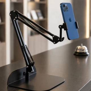 Suporte Articulado para Smartphone – Base de Mesa Reforçada