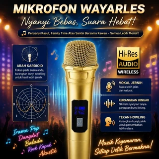 Wireless Microphone One-Drag and Two Reception Distance 50M Portable Detachable