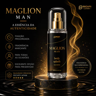 Body Splash Masculino MAGLION MAN 200ml | Deo Colônia Premium | Fragrância Masculina | Gecaps Latam