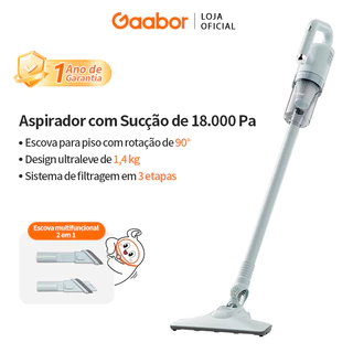 Gaabor 16000Pa Aspirador de Pó 2 em 1 Forte Sucção Longo 4.5m Limpeza Profunda CW-18M02A
