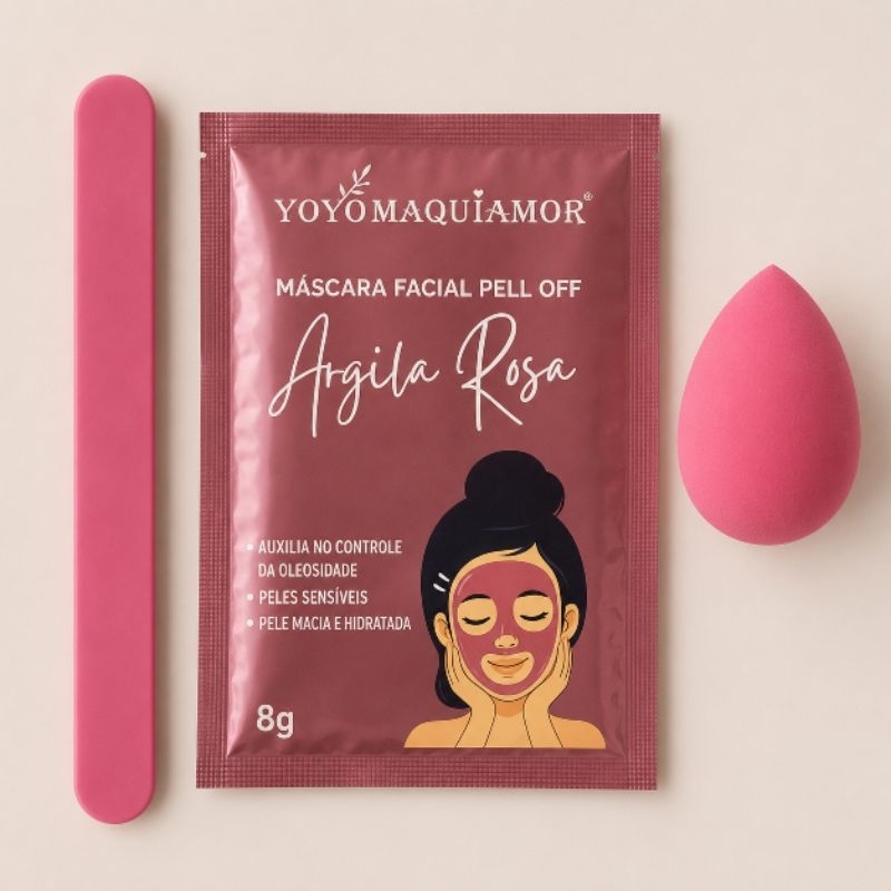 kit lembrancinha esponja+máscara Skincare sachê+lixa rosa pink | Shopee ...