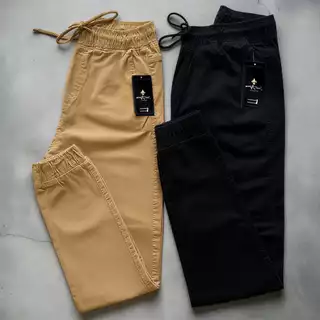 Calça Jogger Masculina Linha Premium Sarja com Punho Cintura Ajustável Casual Moda Masculina 4 Bolsos Moda homem Bonito