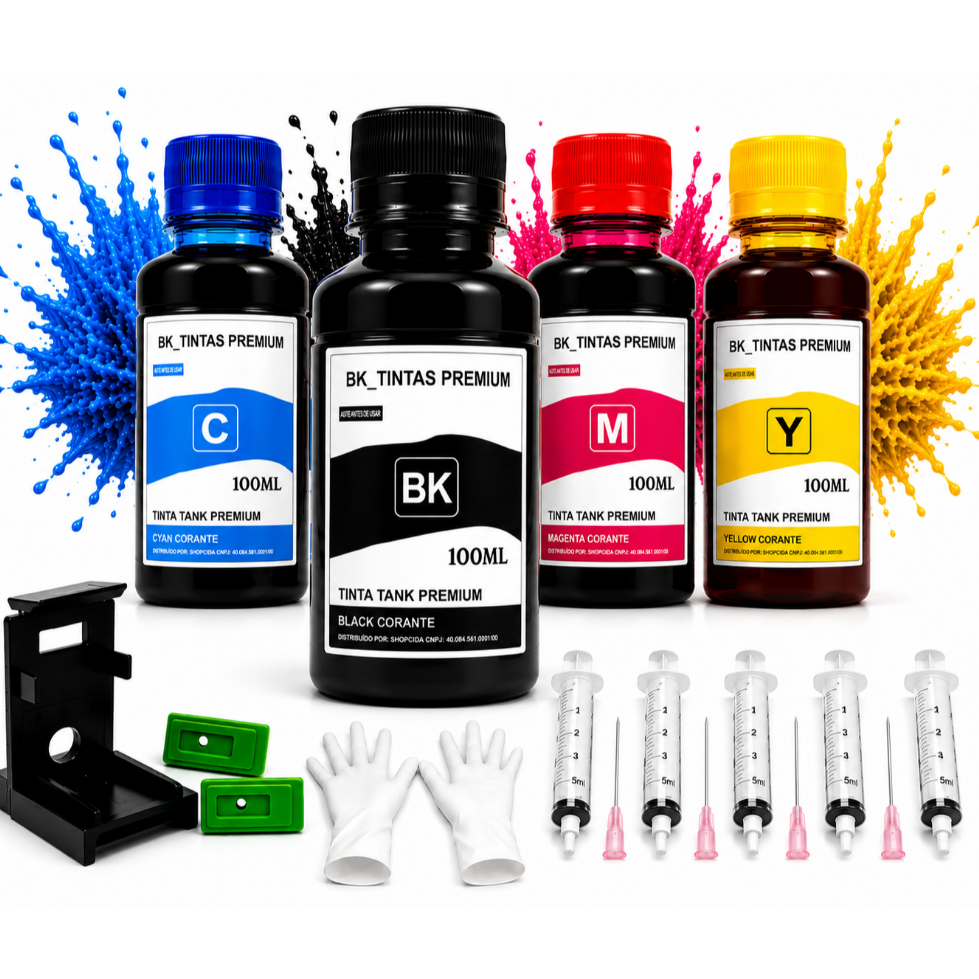 Tinta Recarga Cartucho Para Hp Impressora 2970 2974 2975 668 668xl