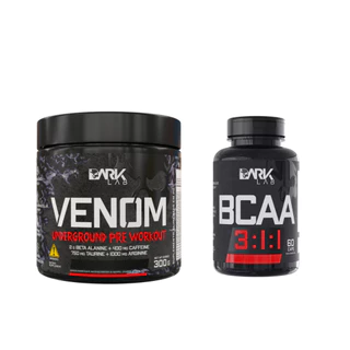 Kit Pré-Treino Venom + BCAA Dark Lab – Energia, Força e Recuperação Muscular