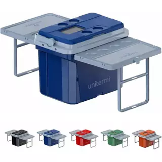 Caixa Termica Cooler Unitermi Jurere 36 Litros Alça Reforçada Mesa Lateral Porta Copos Praia Pesca
