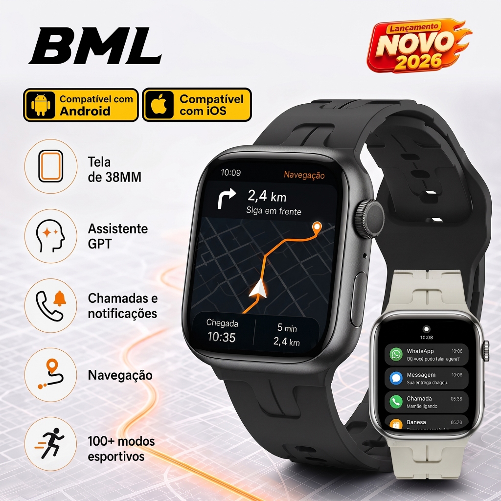 BML Smartwatch X55 Pro mini, 41MM Relógio inteligente Serie 10