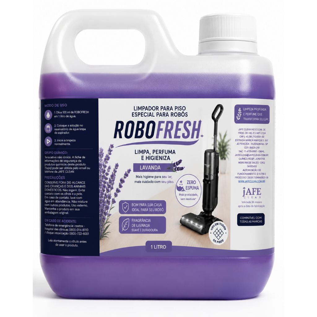 Desinfetante Para Robô Aspirador Robô Fresh Zero Espuma Compativel com todos os modelos e marca 1 Litro