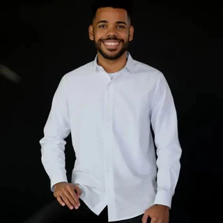 Camisa Social Masculina Manga Longa Branca