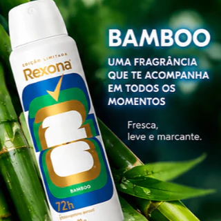 Kit 2 Desodorantes Aerosol Rexona Antitranspirantes Bamboo 150ml 72h