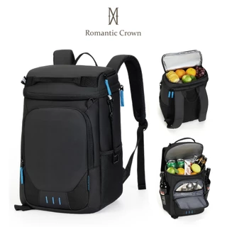 ROMANTIC CROWN Mochila Térmica Impermeável 28L/23L Isola 16h Cooler Portátil,Resistente à Água com Abridor de Garrafas