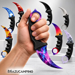 Faca Garra Curvada Com Bainha e Cordão Faca Karambit Pesca, Militar Multiuso Faca Decoração Colecionável