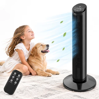 Ventilador de Torre Sem Lâminas Hivento Silencioso 45W 127V 3 Modos 3 Velocidades Controle Remoto Timer Oscilante 74cm