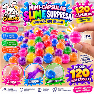 Kit 30/ 60 Ou 120 Geleca Slime P/ Festa Lembrancinha Infantil ...