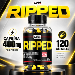 Cafeína 400mg Ripped DNA 120 Cápsulas Energia Foco Pré Treino Academia Performance | DNA Suplementos