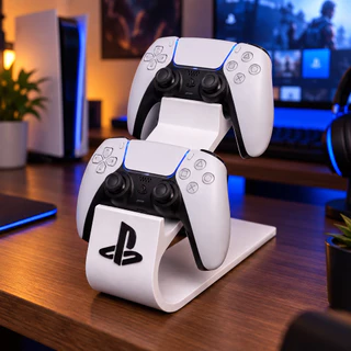 Suporte Porta Controle Playstation 5 e 4 Organizador Setup Gamer Mesa Base controle DualSense Play 4 Play 5