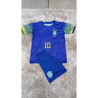 Conjunto Infantil do Brasil  com Escudo Bordado – Do 02 ao 14 em Oferta na Shopee