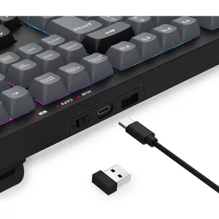 Teclado Gamer Redragon Crux Pro RGB Preto e Cinza Full Size K518RGB-PRO-GB (Recondicionado)
