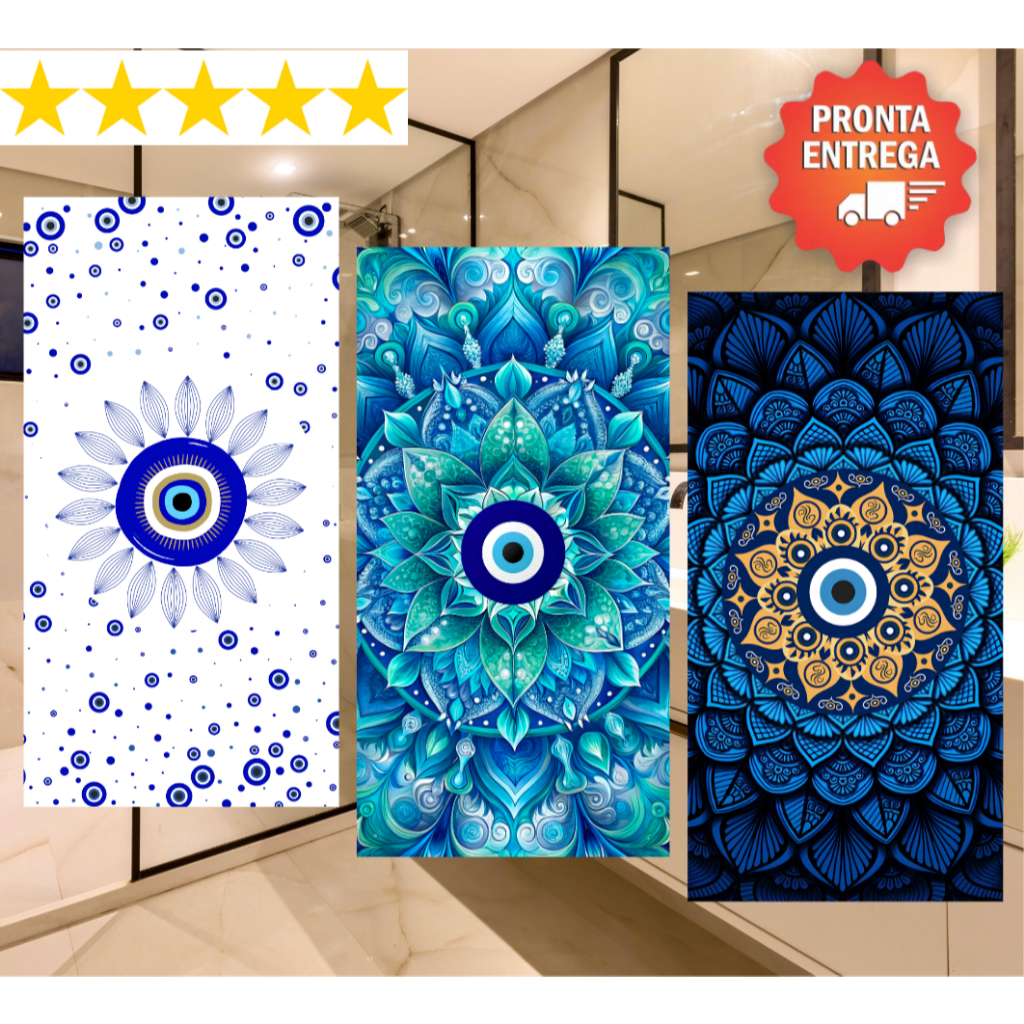 Toalha de Praia Piscina Banho Verão Olho Grego Estampada 70x140cm | Shopee Brasil