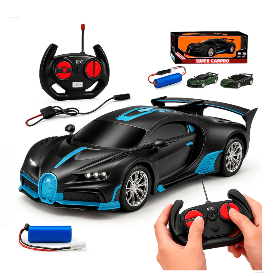 Carrinho de Controle Remoto Recarregável Com Farol Esportivo Competição ...