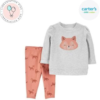 Conjunto Longo 2 peças - Raposa - Menina Bebê - Carter's 3-6 meses em Oferta na Shopee