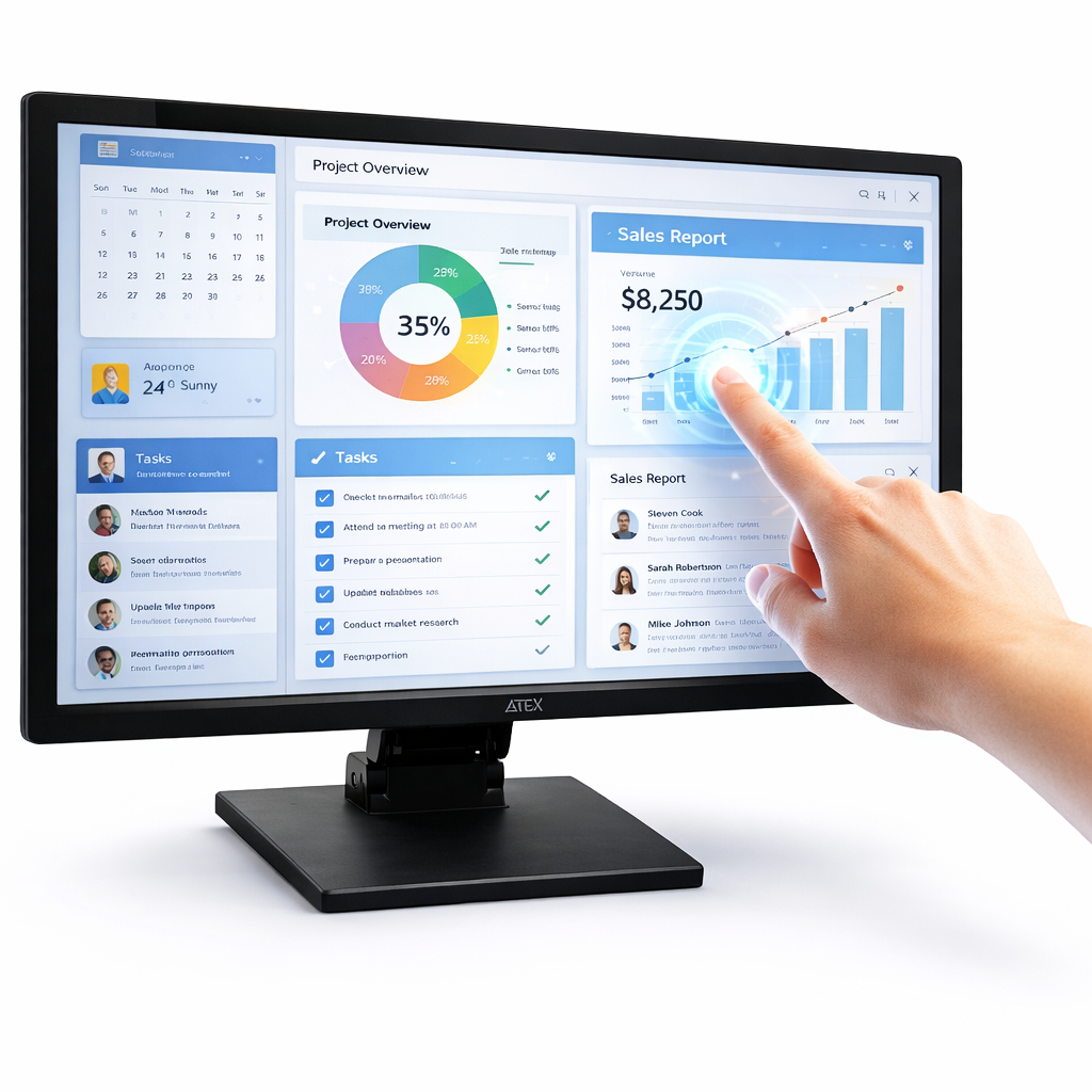 Monitor Touchscreen 23.8” Full HD LED HDMI VGA para PDV Caixa POS ...