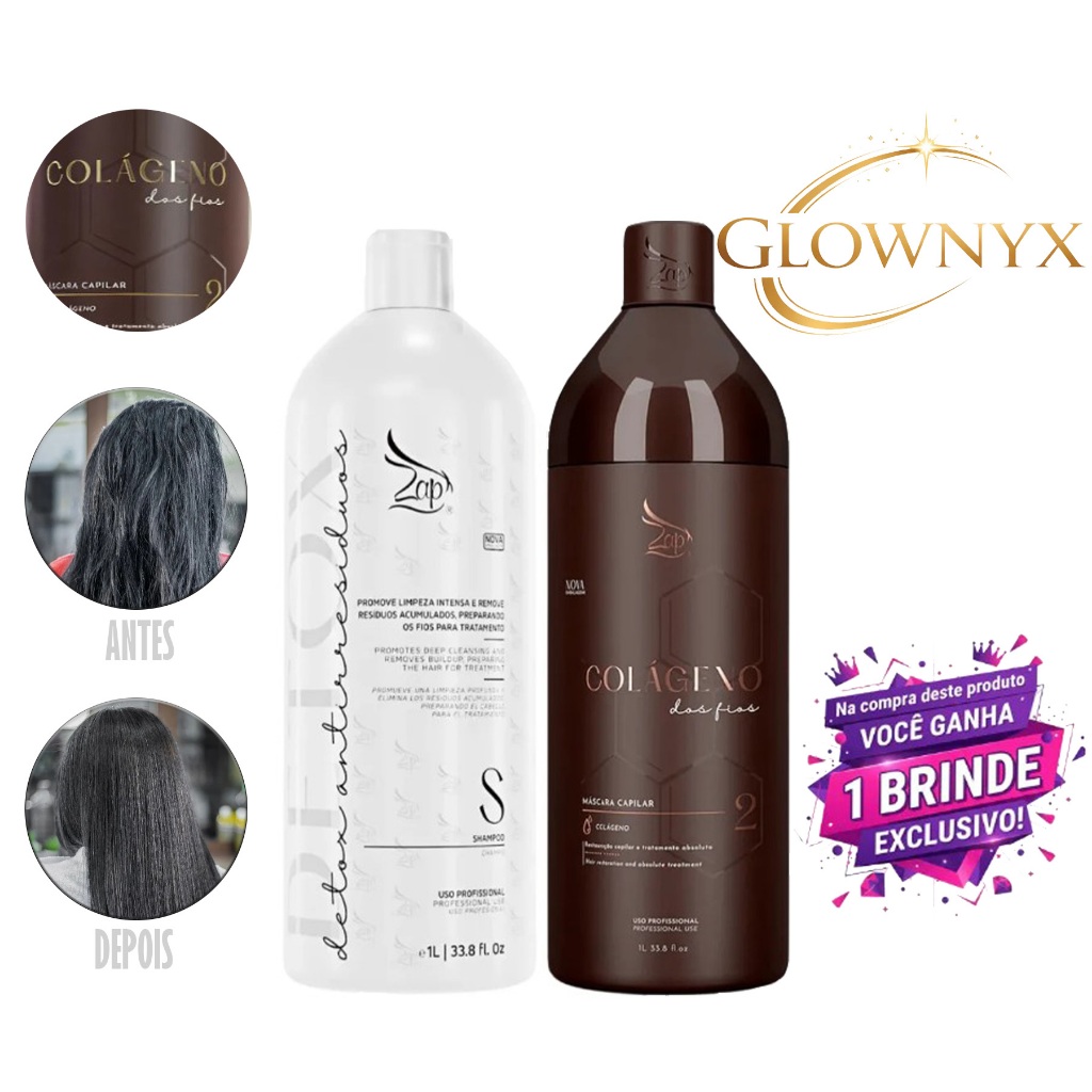 Kit Progressiva Com Formol Colágeno Dos Fios + Shampoo Detox | Shopee ...